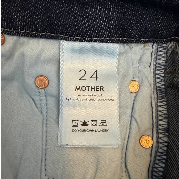Mother The Looker Skinny Jeans in Clean Sweep Dark Blue Size 24 Like New - Picture 6 of 12